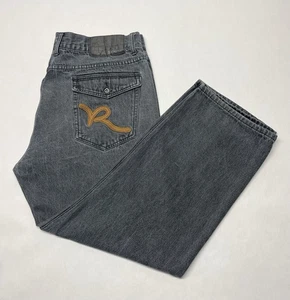 Rocawear Distressed Baggy Relaxed Black Jeans Sz 40x28 (tag 44x32) Hip Hop Y2K * - Picture 1 of 20