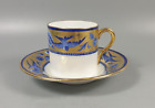 Shelley Blue Swallows Coffee Can / Cup And Saucer (Hairline Crack In Cup)