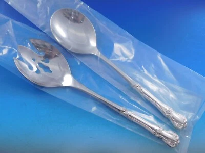 Juego de servir ensalada Old Master by Towle de plata esterlina perforado 10 7/8" personalizado Foto 1 de 3