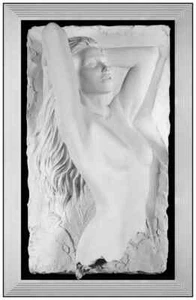 Bill Mack Splendor Large Original Bonded Sand Relief Sculpture Signed Female Art - Picture 1 of 7