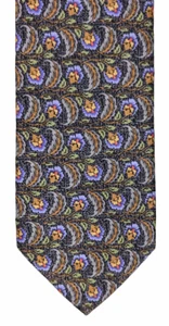 ROBERT TALBOTT BEST OF CLASS Silk Tie Grey w/multi-color flower/vine Print-NWOT - Picture 1 of 5