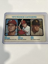 1973 Topps - High # #613 Skip Jutze, Bob Boone, Mike Ivie (RC)