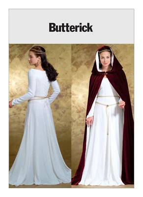PATTERN for Medieval Dress  & Cape Galadriel Camelot Butterick 4377 14 16 18 20 - Image 1 of 4