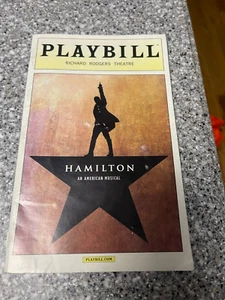 HAMILTON Musical MÄRZ 2016 Broadway ORIGINAL NYC Original SCHAUSPIELER Playbill 💥 - Bild 1 von 3