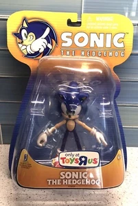 TOYS R US EXCLUSIVE SEGA POSABLE SONIC THE HEDGEHOG JAZWARES NEW IN PACKAGE 5” - Picture 1 of 9