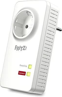 AVM FRITZ!Powerline 1220 Steckdosen Adapter - Weiß 1200 Mbps, 2x LAN - Bild 1 von 3