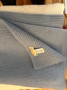 VZ NWOT Michael Kors Wool Blend blue scarf THICK - Picture 1 of 4