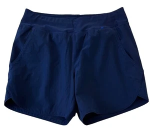 Pantaloncini da bagno donna Lands End blu navy taglia 10 asciugatura rapida cuciture interne 5" - Foto 1 di 13