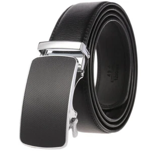 Hot Sale Men's Real Leather Belt Automatic Buckle Ratchet Strap Gift Suit Dress - Bild 1 von 4