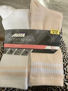 Avia Performance lightweight crew socks 10 pair Women’s NEW - Picture 1 of 3