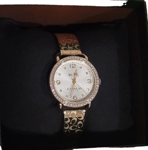 New Coach Women's Delancey Silver Tone Stainless Steel Dressy Bracelet Watch - Picture 1 of 16