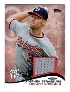 STEPHEN STRASBURG 2014 TOPPS mini JUEGO EXCLUSIVO EN LÍNEA CAMISETA USADA - Imagen 1 de 1