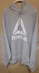 Reebok Sweater Mens 3XL Grey Classic Delta Logo Hoodie Sweatshirt - Picture 1 of 3