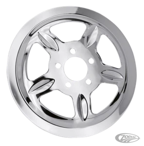 Zodiac 5 spoke Chrome Tooth Pulley cover Harley  Sportster 2004 to present - Picture 1 of 1
