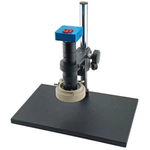 Industry Microscope Camera HDMI Video Inspection Stand Ring Light Zoom Lens Kit - Picture 1 of 11