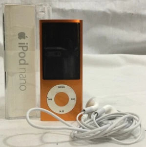 Apple iPod Nano 5th Gen Orange (8 GB) Bundle, Box, Headphones, For Parts/Repair - Picture 1 of 8