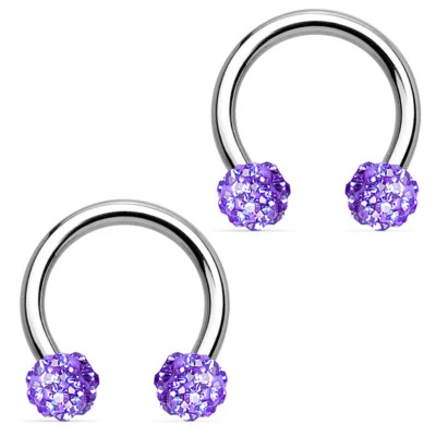 1 Шт 14G 1/2 «CZ Ferido мячи подкова перегородки соска кольцо пирсинг - Изображение 1 из 4