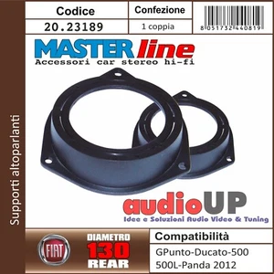 SUPPORTI ADATTATORI ALTOPARLANTI 130 mm FIAT 500 DAL 2008 IN POI - IN COPPIA - Foto 1 di 2
