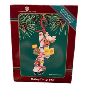 AMERICAN GREETINGS OPERACIÓN SANTA MARINA ORNAMENTO NAVIDEÑO CORBATA USN 2003 - Imagen 1 de 4