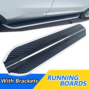 Fits for Porsche Cayenne 2011-2017 Running Board Side Step Nerf Bar Black 2PCS - Picture 1 of 8