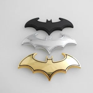 Chrome Metal Badge Emblem Batman 3D Tail Decal Car Logo Sticker - Picture 1 of 10