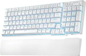 RK ROYAL KLUDGE RK RED SWITCH Mechanical Magnetic Blue Backlight RK96 - White - Picture 1 of 4