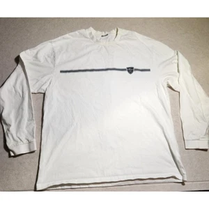 Nike Golf Long Sleeve T-Shirt White Striped Logo Athletic Casual Top - Picture 1 of 6