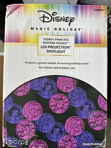 DISNEY PRINCESS Magic Holiday Motion Mosaic LED Projection Spotlight Pink/Purple - Picture 1 of 1