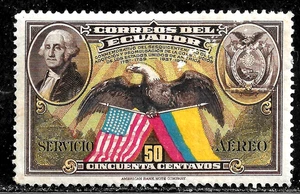 HICK GIRL- MINT ECUADOR STAMP SC#C61 1938 AIRMAIL CONSTITUTION K399 - Picture 1 of 2
