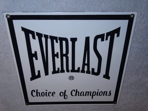 VINTAGE ANTIQUE "EVERLAST BOXING CHOICE OF CHAMPIONS" 10" PORCELAIN METAL SIGN!! - Picture 1 of 16