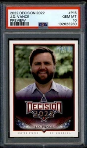 Blattentscheidung 2022 J.D. Vance #P15 (PSA 10) - Bild 1 von 1