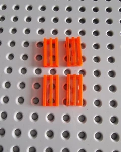 LEGO Azulejo de Rejilla Azulejo 4 Piezas Transparente Naranja 1x2 2412b 2412 A116 - Imagen 1 de 1