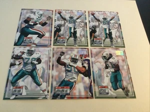 Lot (6) 1993 PRO SET POWER MIAMI DOLPHNS Inserts, Cox, Coleman, Jackson, Oliver - Picture 1 of 5