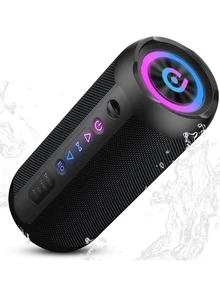 Tragbarer Bluetooth Lautsprecher mit 30W Stereo Sound, 3 EQ Modus & 3 RGB Lichter, IPX7 - Bild 1 von 7