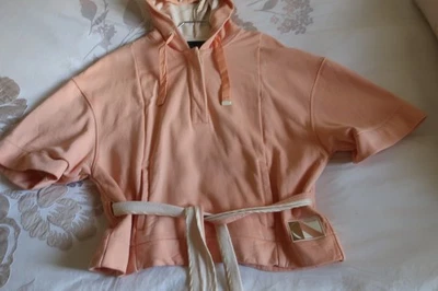 Scotch & Soda Peach pink hooded Sweatshirt with belt & Pocket Used - Image 1 of 4