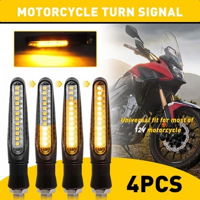 4 luces intermitentes LED ámbar ámbar para motocicleta para Aprilia Buell Ducati Honda Foto 1 de 4