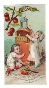 1800's Victorian Trade Card -Ayer's Cherry Pectoral - Picture 1 of 2