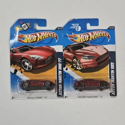 2012 Hot Wheels Aston Martin Lot - ONE-77 (red) & DBS (red) - Image 1 of 4