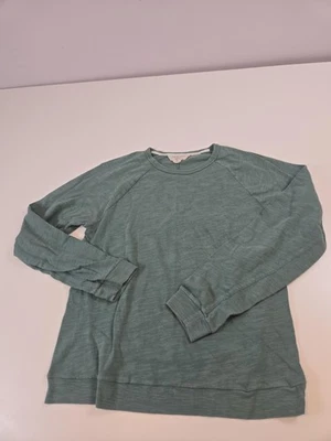Rag & bone Sweatshirt Mens Large Green Cotton Raglan Crewneck Slub Made in Peru - Image 1 of 4