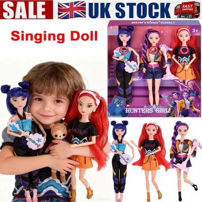 3PCS Singing Cosplay Collectible Figure Kpop Demon Hunters Dolls Moveable Joint - Image 1 of 4