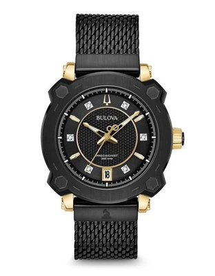 Bulova Women's Precisionist Grammy Diamond Marker Black Watch 38MM 98P173 - Image 1 of 4