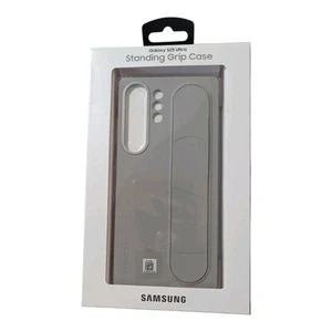 E4. Samsung Silicone Standing Grip Case For Samsung Galaxy S25 Ultra - Gray - Picture 1 of 1