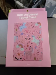 GEMS Kids 'Unicorns' Universal Tablet Case - Peach Orange Fits Tablets 7-11" - Picture 1 of 2