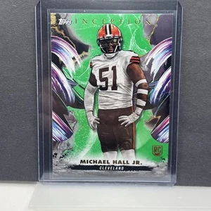 2024 Topps Inception Football Michael Hall Jr. RC Green Parallel Rookie Browns - Picture 1 of 11