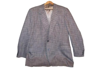 Mens Size 48 Gray Tweed Sports Jacket Pietro Rossi 34 1/2" Long Wool (O) - Picture 1 of 11