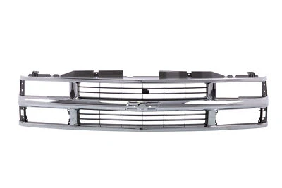 Chrome Grille w/Black Insert For 94-98 Chevy C/K 1500 2500 3500 Truck Composite Foto 1 de 4