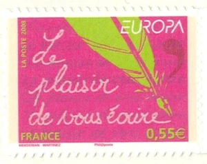 Europa 2008 - Briefmarke Frankreich Aufkleber neu** / Das Vergnügen, Ihnen zu schreiben - Yv.207 - Bild 1 von 2