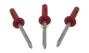 Exploding Small Head Red Rivets Pop Rivet 50ct 3/16" Racing Fasteners Tri-Fold - Bild 1 von 7