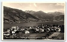 1930s ZELL AM SEE AUSTRIA AERIAL VIEW PHOTO RPPC POSTCARD P1629
