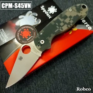 Spyderco Para 3 CPM S45VN Lavado a Piedra Borde Liso Camuflaje G10 Paramilitar 3 C223GPCMO - Imagen 1 de 4